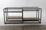 DKD Home Decor Mesa de Centro Metal Madera 120x60x50 Negro y Natural