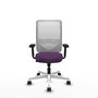 PIQUERAS Y CRESPO Silla de oficina Zulema Morado con malla Blanca