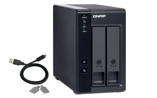 QNAP TR-002 Unidad de Disco Múltiple Negro