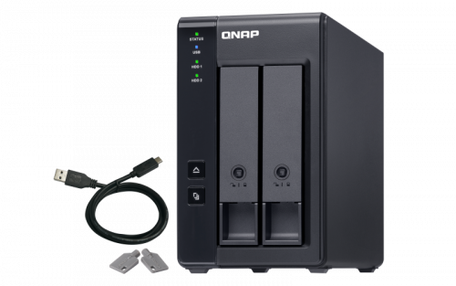 QNAP TR-002 Unidad de Disco Múltiple Negro