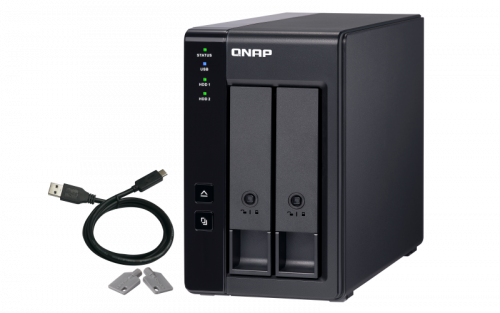 QNAP TR-002 Unidad de Disco Múltiple Negro