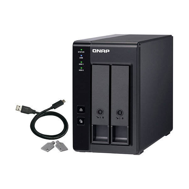 QNAP TR-002 Caja de expansión RAID de 2 bahías USB Tipo-C QNAP TR-002 Caja de expansión RAID de 2 bahías USB Tipo-C