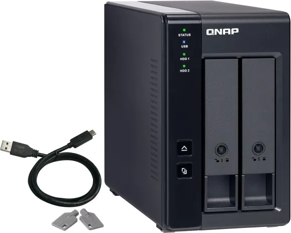 QNAP TR-002 Caja de expansión RAID de 2 bahías USB Tipo-C QNAP TR-002 Caja de expansión RAID de 2 bahías USB Tipo-C