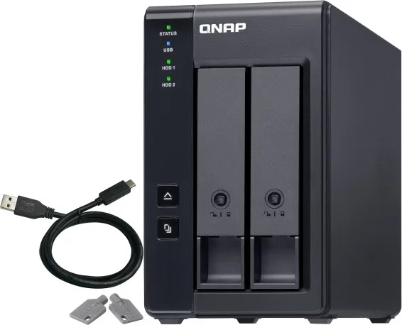 QNAP TR-002 Caja de expansión RAID de 2 bahías USB Tipo-C QNAP TR-002 Caja de expansión RAID de 2 bahías USB Tipo-C