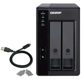 QNAP TR - 002 Caja de Expansión DAS RAID USB-C - 2 Bahías para Discos 3.5" o 2.5" SATA - Formato Torre - Compatible con PC y NAS QNAP