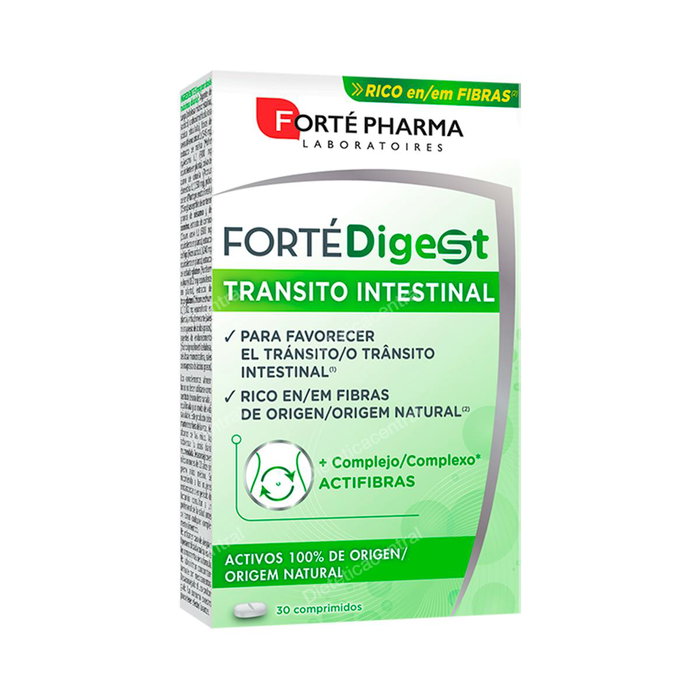 Forté Pharma FORTÉ LAX Tránsito Intestinal. Comprimidos naturales con 8 plantas y fibras para la salud digestiva. 30 unidades. Forté Pharma FORTÉ LAX Tránsito Intestinal. Comprimidos naturales con 8 plantas y fibras para la salud digestiva. 30 unidades.