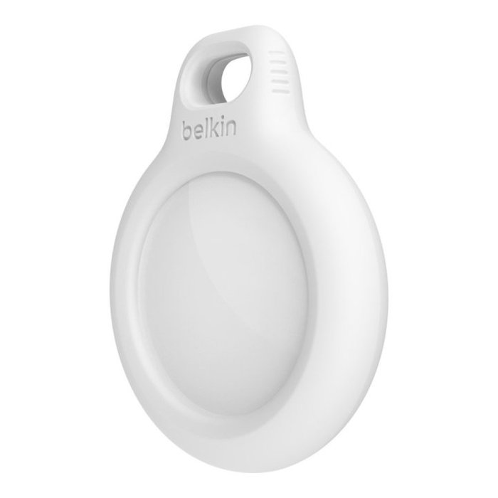 Belkin Llavero F8W974BTWHT para Apple AirTag con Correa, Protector Cubierta Funda - Blanco