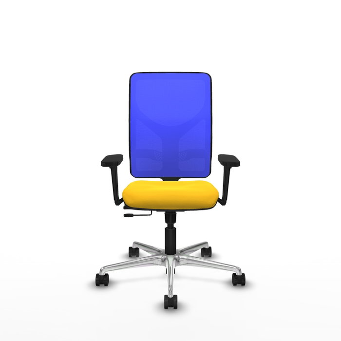 PIQUERAS Y CRESPO Silla de oficina Motilla con mecanismo Sincro/Traslack, Amarillo y Azul PIQUERAS Y CRESPO Silla de oficina Motilla con mecanismo Sincro/Traslack, Amarillo y Azul