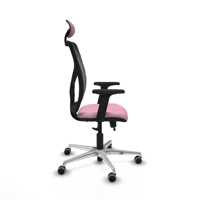 PIQUERAS Y CRESPO Silla de oficina Motilla Rosa y Negro