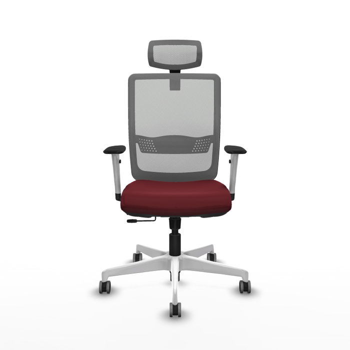 PIQUERAS Y CRESPO Silla de oficina Haches con mecanismo Sincro/Traslack, Granate y Gris PIQUERAS Y CRESPO Silla de oficina Haches con mecanismo Sincro/Traslack, Granate y Gris