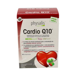 PHYSALIS Cardio Q10 - Complemento Alimenticio 60 Comprimidos - Soporte Cardíaco, Presión Arterial, Coenzima Q10, Resveratrol, Vitaminas B1, C, E, K, Magnesio, Selenio