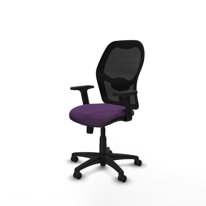 PIQUERAS Y CRESPO Silla de oficina Alocén sincro malla negra y bali morado PIQUERAS Y CRESPO Silla de oficina Alocén sincro malla negra y bali morado