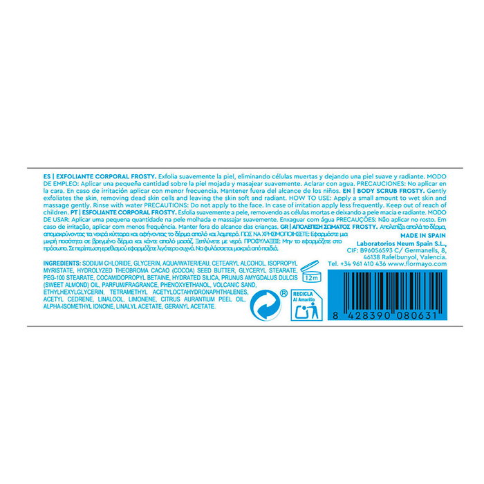 Flor De Mayo Frosty Exfoliante Corporal con Piedra Volcánica 170 ml