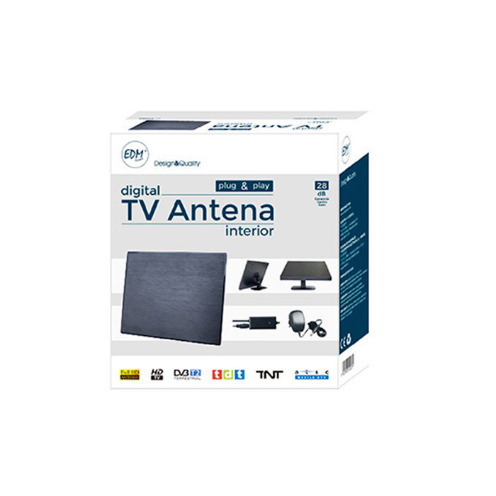Edm Antena interior tv Negro Edm Antena interior tv Negro