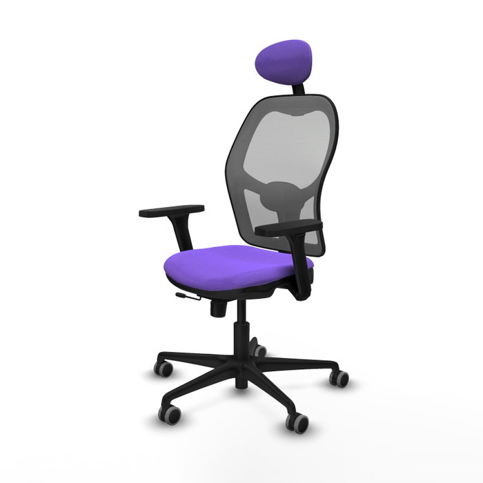 PIQUERAS Y CRESPO Silla de oficina Jorquera con mecanismo Sincro/Traslack, Lila y Gris