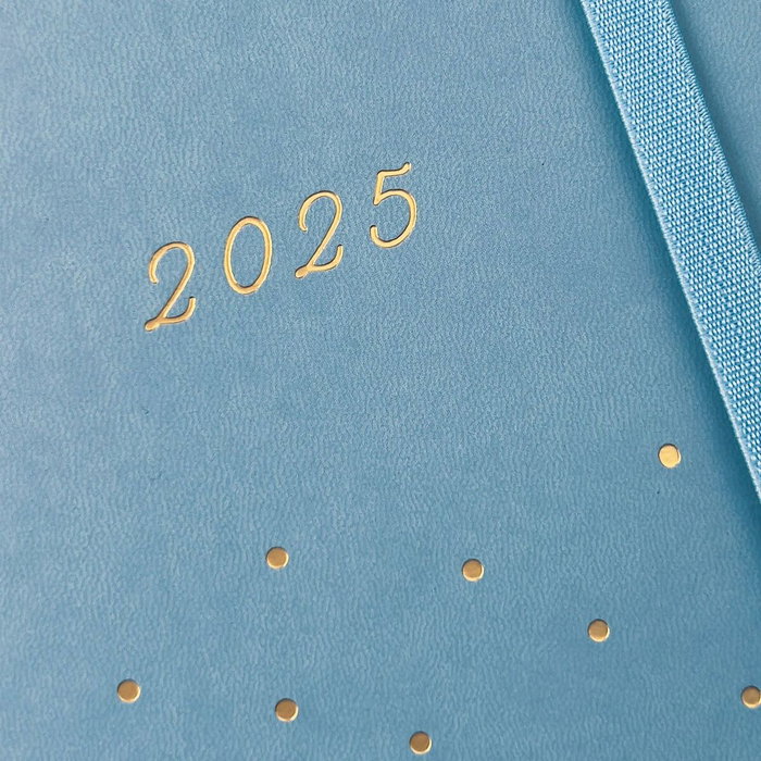 Finocam Agenda Anual Flexi Joy F4-118x168 mm, Tapa Blanda, Diseño Confeti 2025, Con Goma Elástica y Cinta Punto