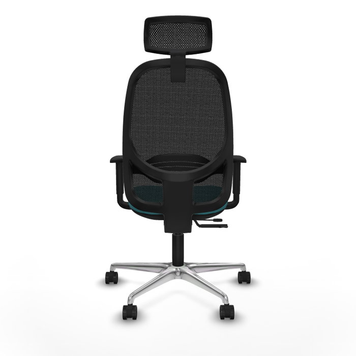 PIQUERAS Y CRESPO Silla de oficina Cilanco con Mecanismo Sincro/Traslack, Turquesa y Negro