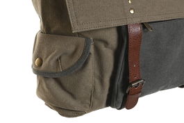 DKD Home Decor Bandolera Noah Loft Beige Gris 48 x 10 x 37 cm Canvas y Cuero