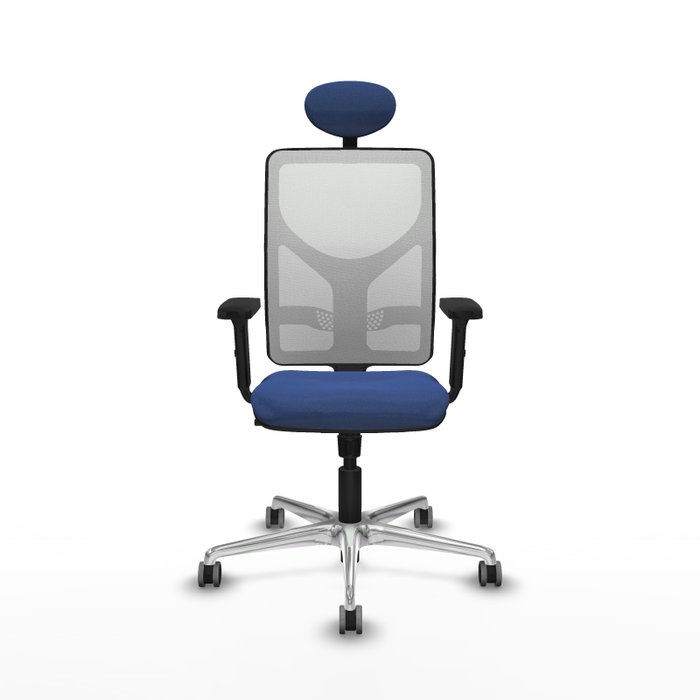PIQUERAS Y CRESPO Silla de oficina Motilla con mecanismo Sincro, Azul marino y Blanco PIQUERAS Y CRESPO Silla de oficina Motilla con mecanismo Sincro, Azul marino y Blanco