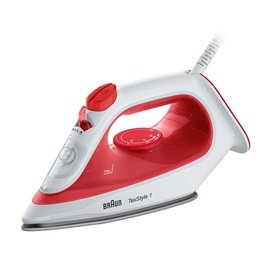 Braun Plancha de Vapor SI1019RD 1900W con Golpe de Vapor 120 g/min, Suela Antiadherente y Sistema Antical, Rojo