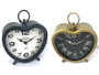 DKD Home Decor Set de Relojes de Sobremesa de Hierro Vintage, Surtido Dorado y Negro