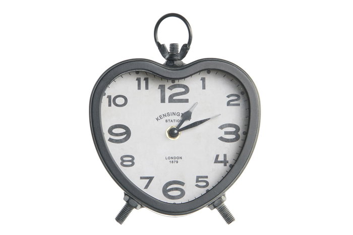 DKD Home Decor Set de Relojes de Sobremesa de Hierro Vintage, Surtido Dorado y Negro