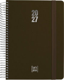 Grafoplas Agenda Anual 2027 Fancy Espiral Tapa Extradura Marrón A5