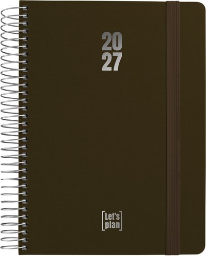 Grafoplas Agenda Anual 2027 Fancy Espiral Tapa Extradura Marrón A5 Grafoplas Agenda Anual 2027 Fancy Espiral Tapa Extradura Marrón A5