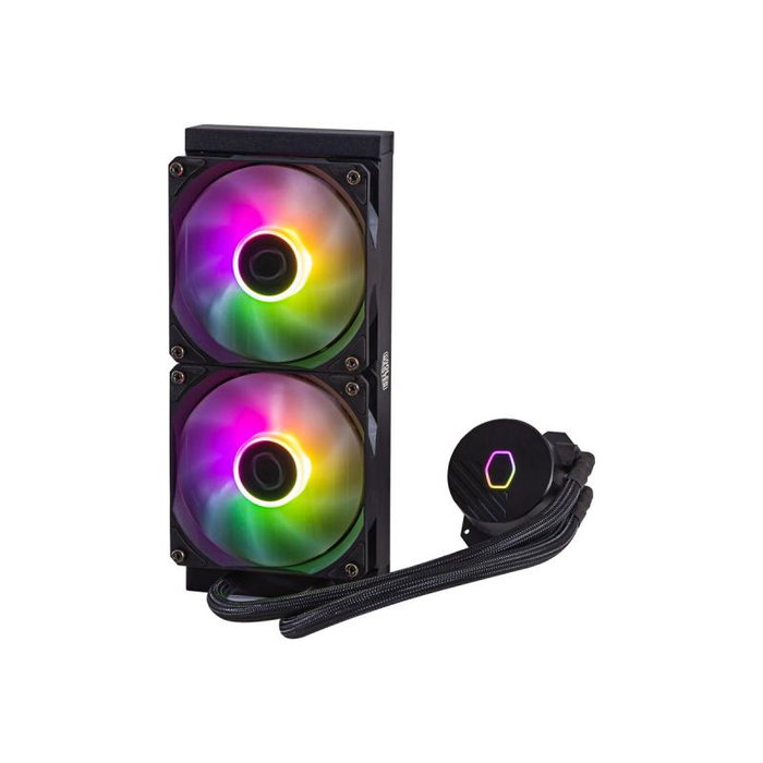 Cooler Master MasterLiquid Lite 240 ARGB - Refrigeración Líquida para CPU, 240mm, Negro, Modelo MLW-D24M-A18PZ-R1