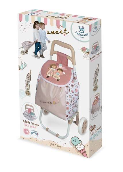 Carro de Compra Decuevas Sweet Bolsillo trasero con cremallera 36 x 30 x 66 cm