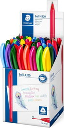 STAEDTLER Ball 4320 Bolígrafo Triangular Surtido, Pack de 50