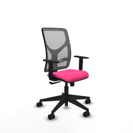 PIQUERAS Y CRESPO Silla de oficina Motilla con mecanismo Sincro, Rosa y Gris