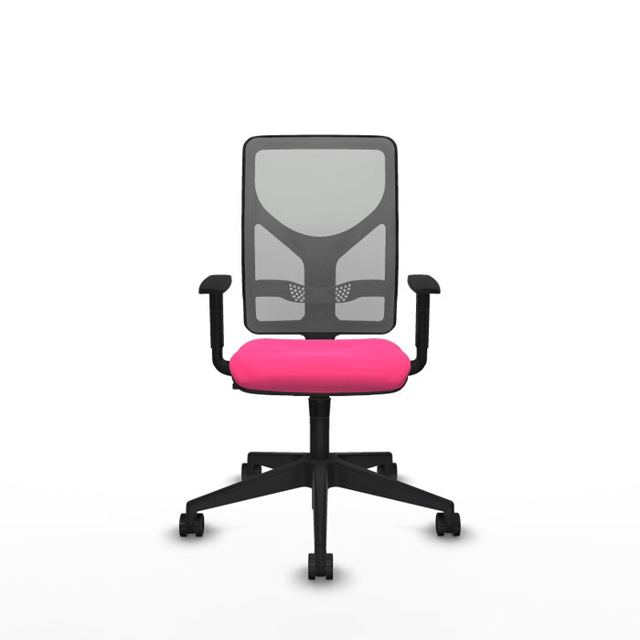 PIQUERAS Y CRESPO Silla de oficina Motilla con mecanismo Sincro, Rosa y Gris