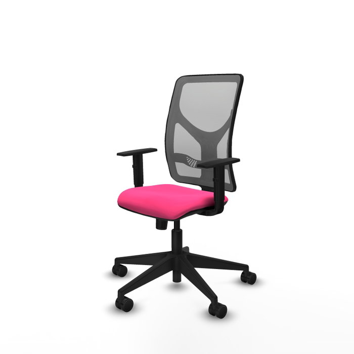 PIQUERAS Y CRESPO Silla de oficina Motilla con mecanismo Sincro, Rosa y Gris