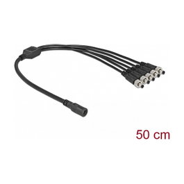 DeLOCK Cable divisor de CC 5,5 x 2,1 mm 1 x hembra a 5 x macho atornillable