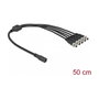 DeLOCK Cable divisor de CC 5,5 x 2,1 mm 1 x hembra a 5 x macho atornillable
