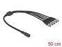 DeLOCK Cable Divisor de CC 5,5 x 2,1 mm 1 Hembra a 5 Machos Atornillables