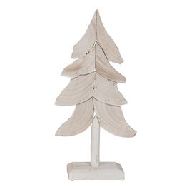 Figura Árbol Blanco Madera Paulonia 29 X 12 X 62 cm