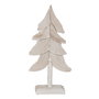 Figura Árbol Blanco Madera Paulonia 29 X 12 X 62 cm (Set de 2)