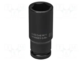 HÖGERT TECHNIK Vaso de percusión de 6 ángulos HEX 23mm 1/2 polgada larga