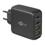 Goobay USB-C Multiport Cargador de red 68W GaN negro