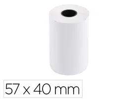 Exacompta Rollo de Papel Térmico 57x40 mm 55 g/m² Sin BPA