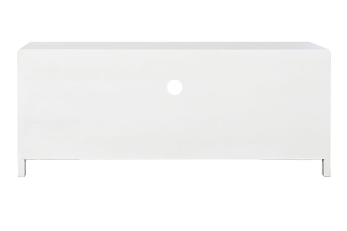 DKD Home Decor Mueble TV Scandi Blanco Natural 120 x 40 x 50 cm