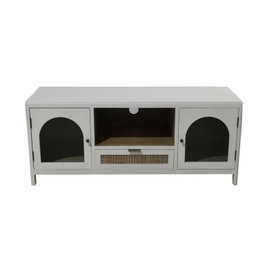 DKD Home Decor Mueble TV Scandi Blanco Natural 120 x 40 x 50 cm