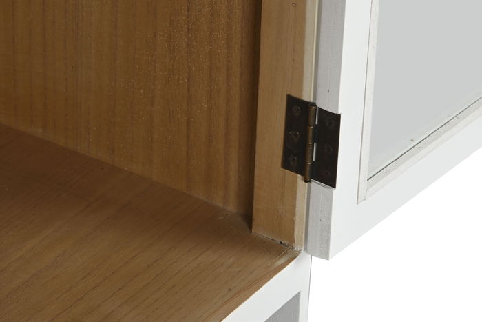 DKD Home Decor Mueble TV Scandi Blanco Natural 120 x 40 x 50 cm