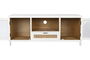DKD Home Decor Mueble TV Scandi Blanco Natural 120 x 40 x 50 cm