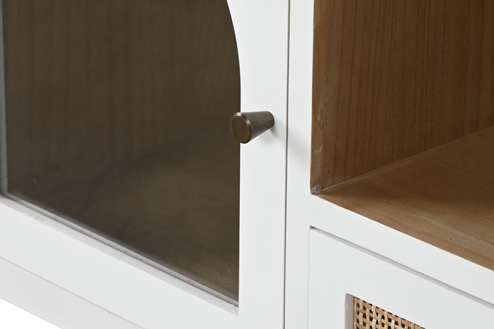 DKD Home Decor Mueble TV Scandi Blanco Natural 120 x 40 x 50 cm