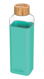 QUOKKA Botella de Cristal 700 ml con Funda de Silicona Storm Teal