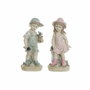 DKD Home Decor Figura Resina Niño Surtido Azul y Rosa 18x15x41 cm