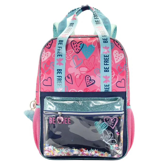 Oh My Pop Mochila Glitter Be Free Rosa Lentejuelas Urbana 19L 43x31x14.5cm